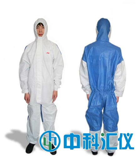 3M 4535 白色帶帽連體防護(hù)服( 藍(lán)色背部透氣設(shè)計(jì))原4640升級(jí)